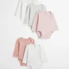 Long Sleeve Bodysuits-Pack of 5