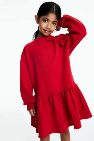 Bow Fleece Dress