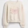 Gap Fleece Bow Appliqué Sweatshirt