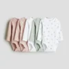 Long Sleeve Bodysuits 5-Pack
