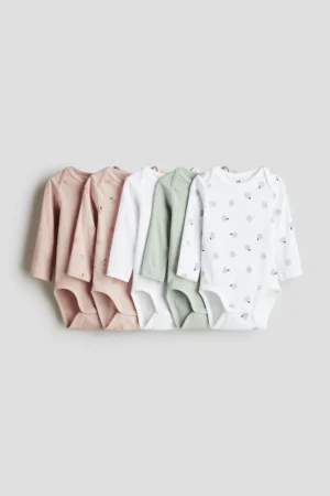 Long Sleeve Bodysuits 5-Pack