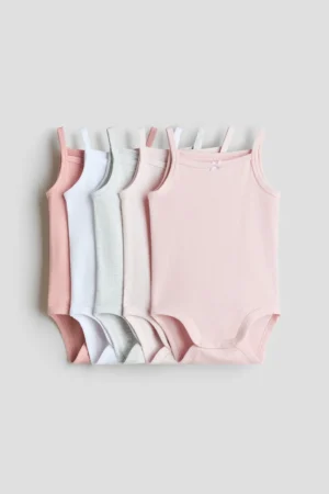Sleeveless Bodysuits 5-Pack