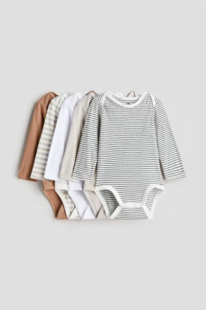 Long Sleeve Bodysuits 5-Pack